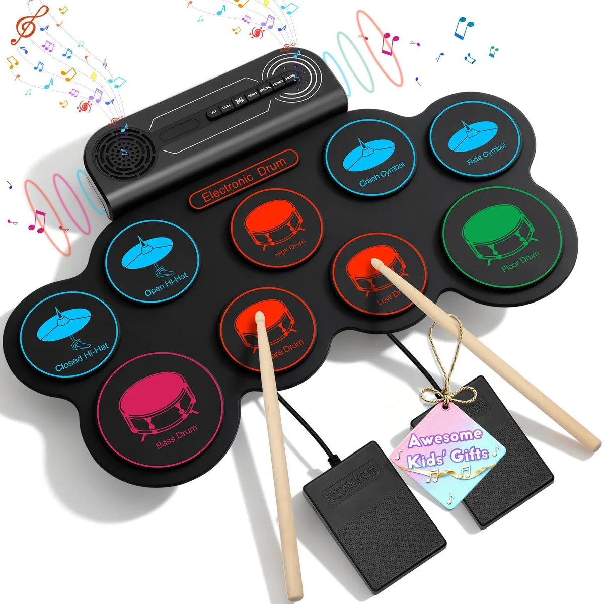  Alesis 9-Pad Kids Electronic Drum Set 9-Pads Black Lithium — product photo