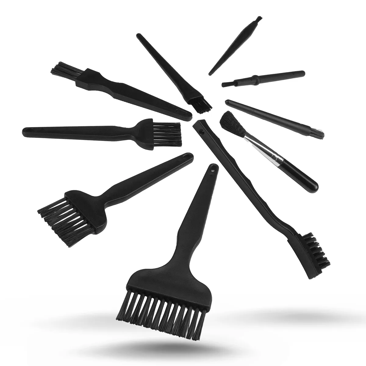 ESD Anti-Static Brush Cleaning Kit 10-Piece Black ESD00175 — product photo