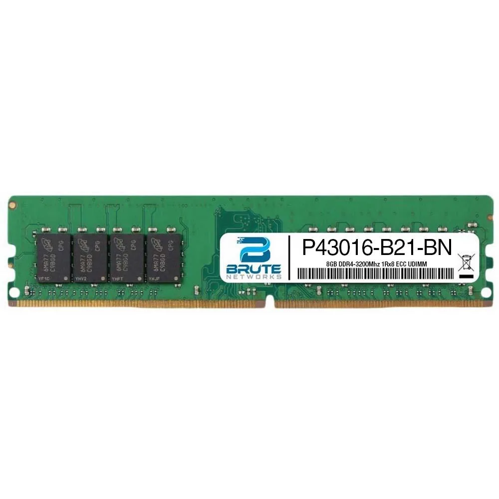 Brute Networks Brute Networks 8GB DDR4-3200 1Rx8 ECC UDIMM P43016-B21 — product photo