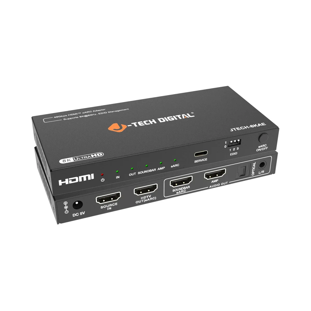 J-Tech Digital Inc. J-Tech Digital Inc. JTECH-8KAE 8K 60Hz 4K 120Hz HDMI Audio Extractor eARC — product photo