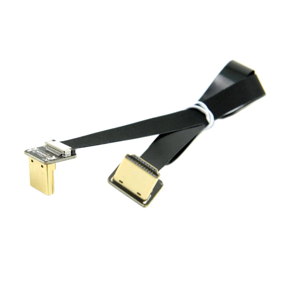 Fervit Fervit Dual 90 Degree Down Angled HDMI Male to Male Flat Cable 50cm — product photo