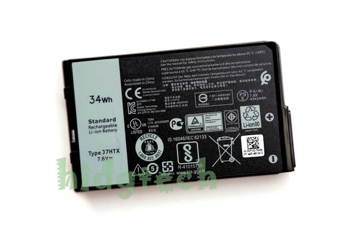 Beisite Beisite J7HTX 34Wh 7.6V Battery for Latitude 12 7202 7212 — product photo