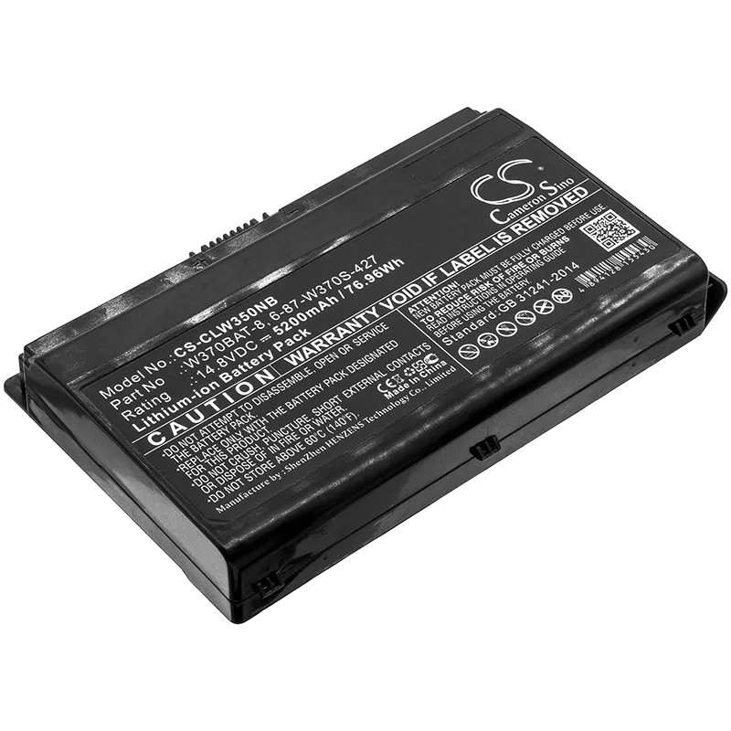 Estry Estry standard battery 5200mAh 14.8V for Clevo W370BAT-8 — product photo