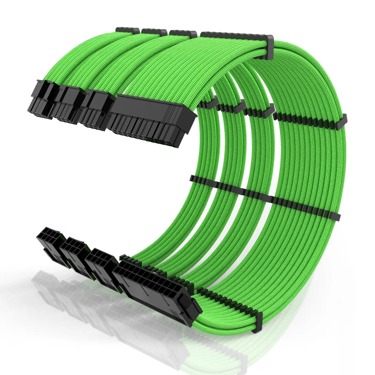  SMEOZZ 16AWG PSU Extension Kit Green 30cm 24pin ATX 8pin EPS 2x8pin PCIe — product photo