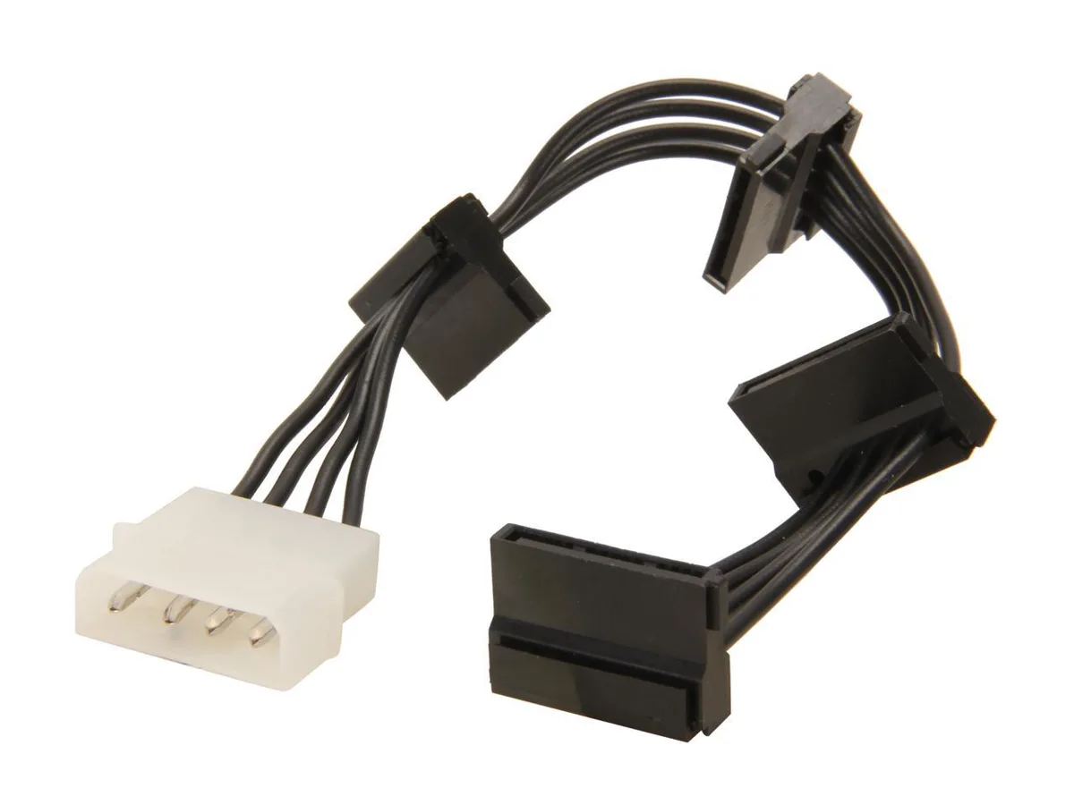 sakose sakose BYTECC SATA4-POWER Molex to 4 SATA power cable 2-pack — product photo