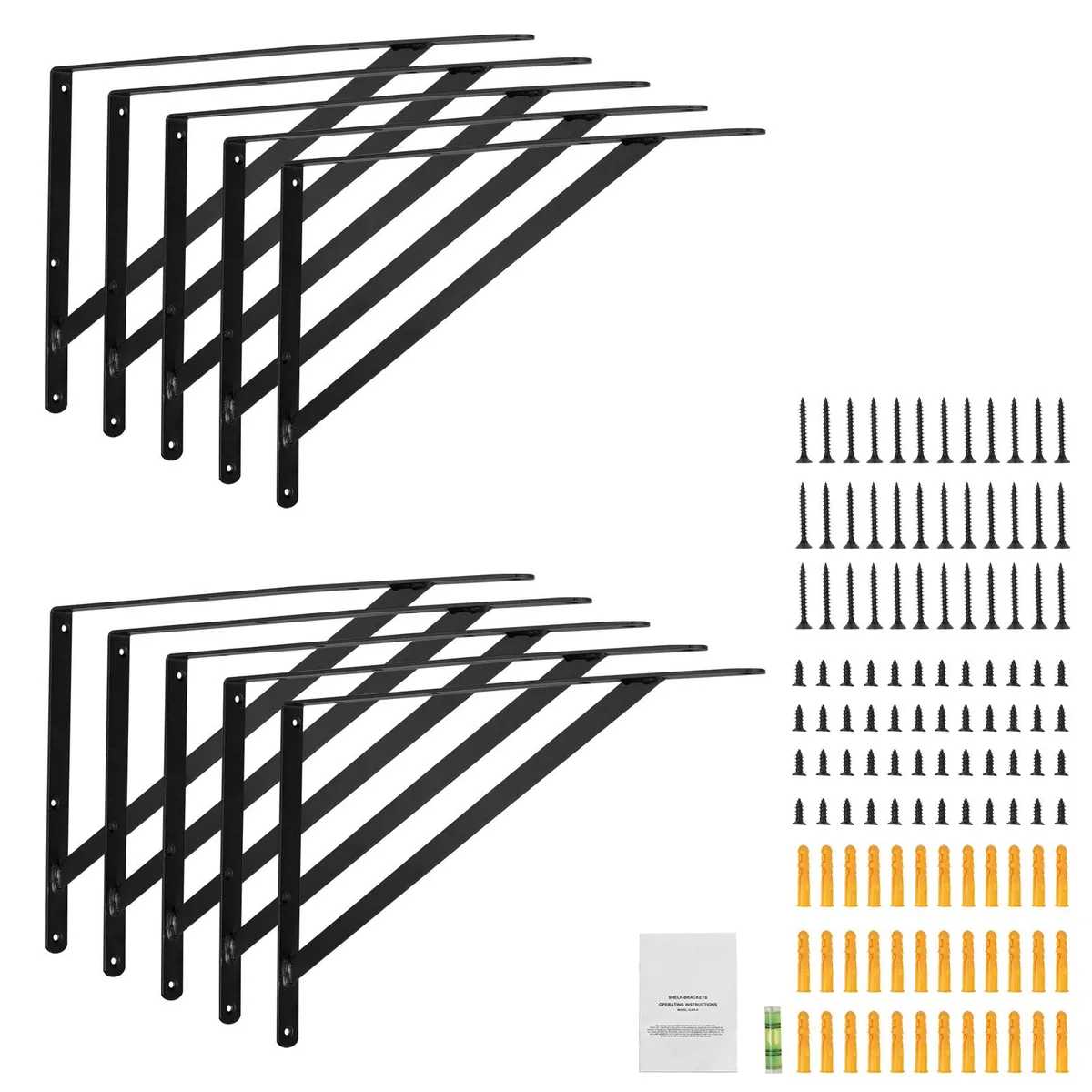 VEVOR VEVOR SJ6 12 x 8 in 10 Pcs Shelf Bracket 160 lbs — product photo
