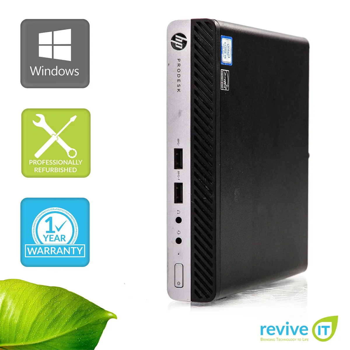 HP HP EliteDesk 400 G3 Desktop Mini i3-6100T 3.20GHz 8GB 256GB SSD desktop PC — product photo