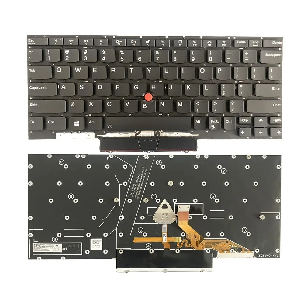 BoYata BoYata Backlit Keyboard Replacement for Lenovo ThinkPad X1 Nano Gen 1 2 in 1 accessory — product photo