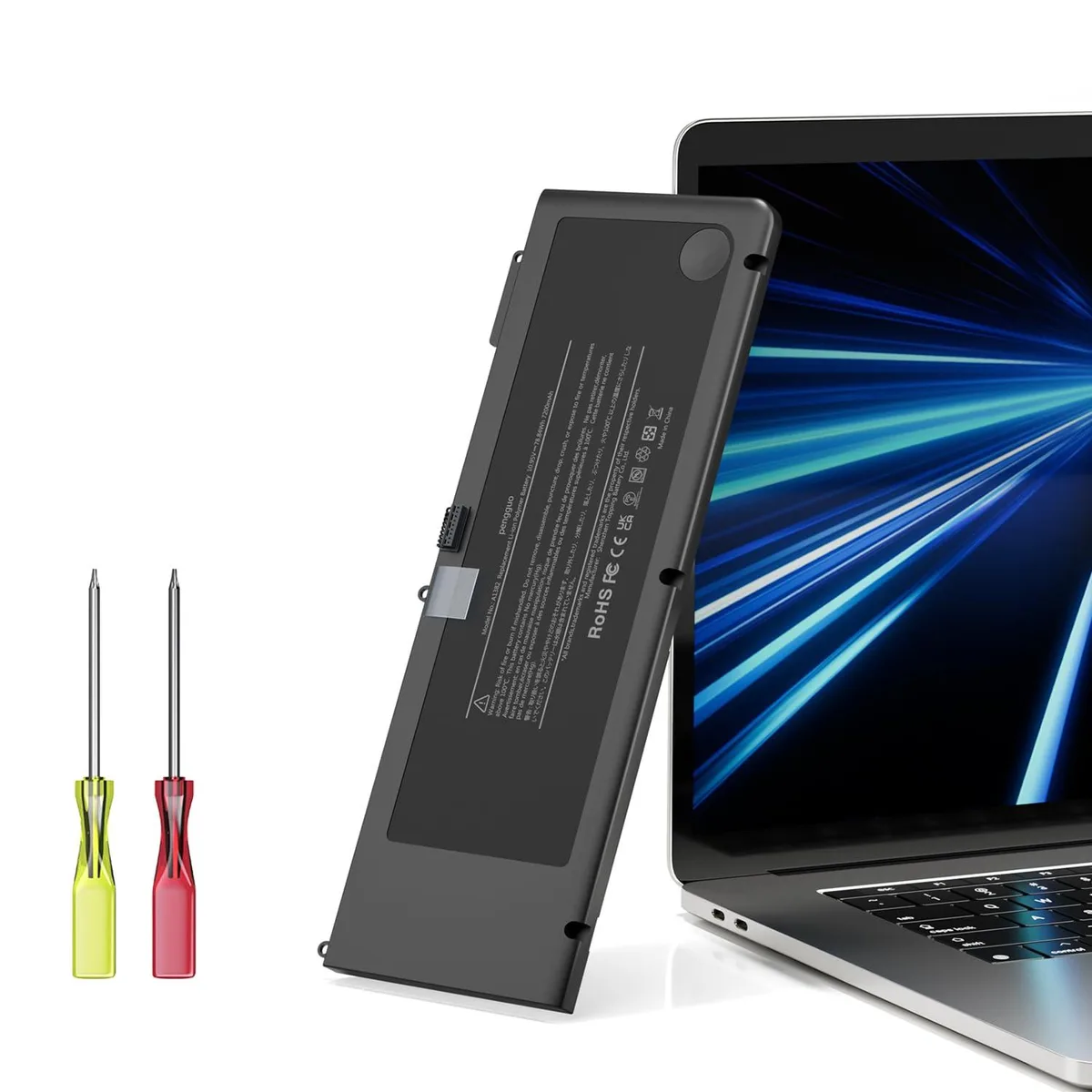 A1382 laptop battery 7200mAh 10.95V for MacBook Pro 15 A1286 2011 2012 — product photo