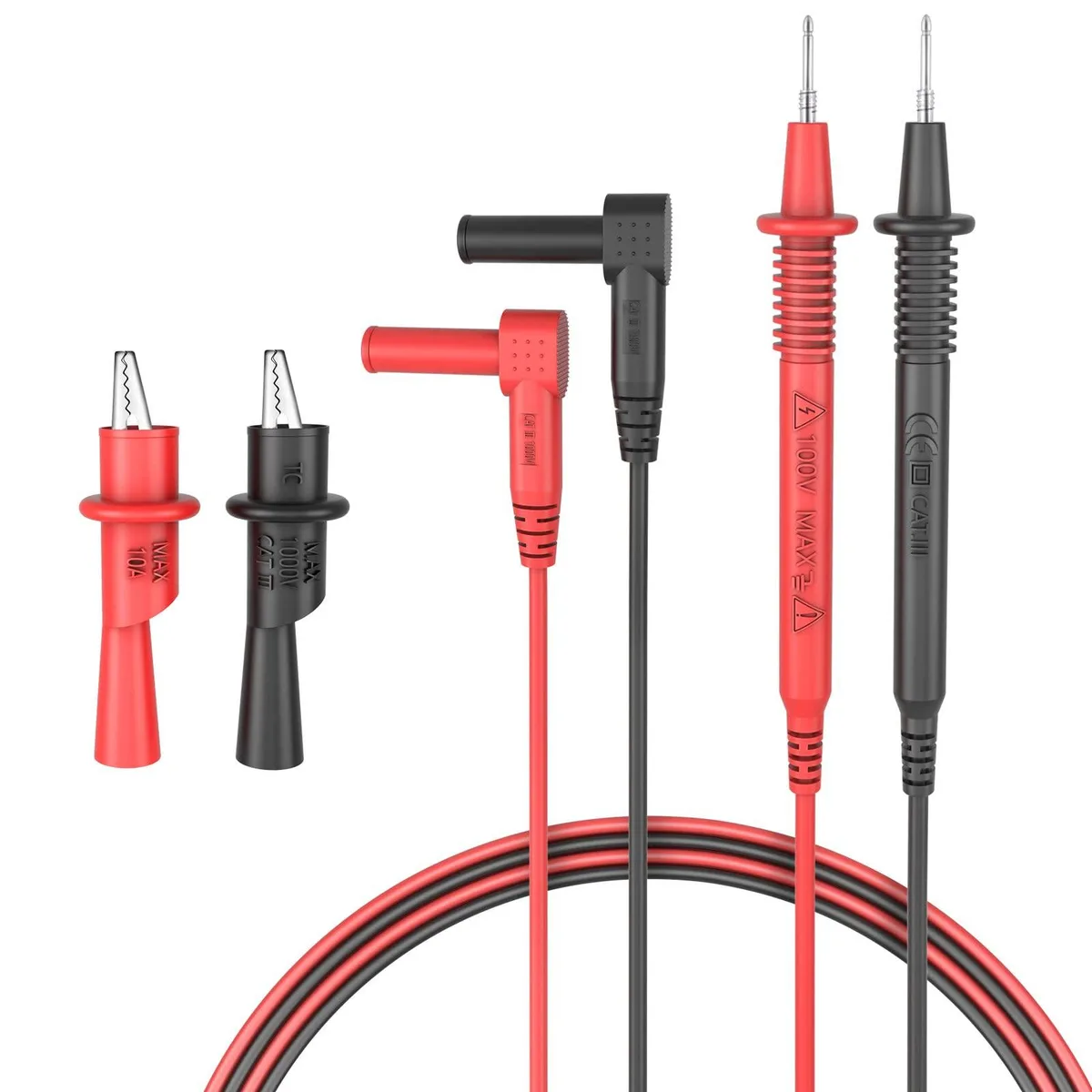 KEHIPI KEHIPI Electrical System Tool Insulated CAT III Threaded Clips 4mm Threaded Tip — product photo