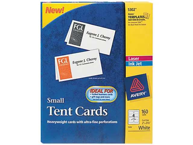 Avery Avery 5302 Tent Cards 2" x 3.5" 160 Cards — product photo