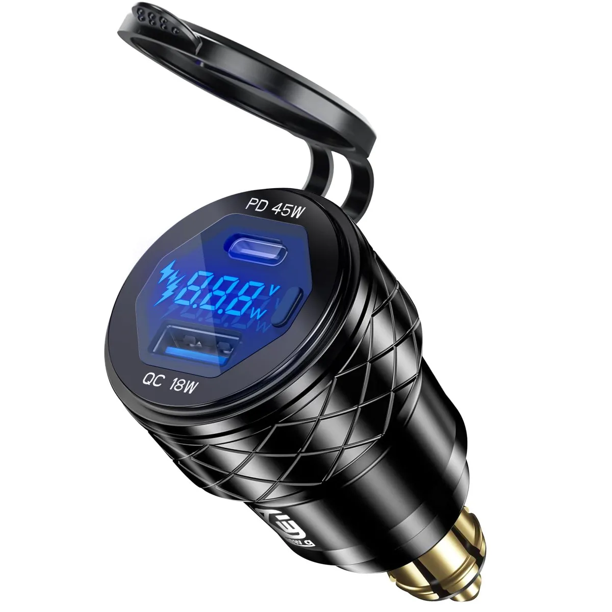  Rolokit A240621A Din Hella USB charger 45W USB-C 18W USB-A 12-24V — product photo