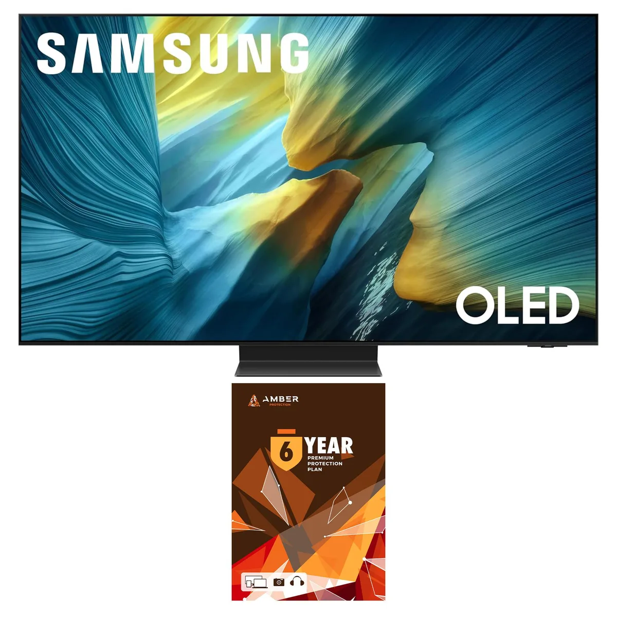 Large 83 inch OLED TV in Graphite Black finish with ultra-thin panel