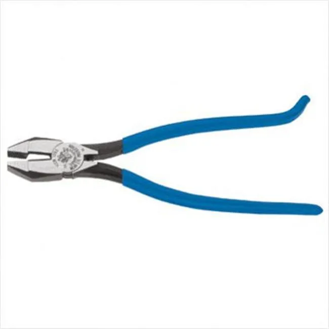 Klein Tools 7 inch ironworker pliers black steel spring loaded plastic dipped handles