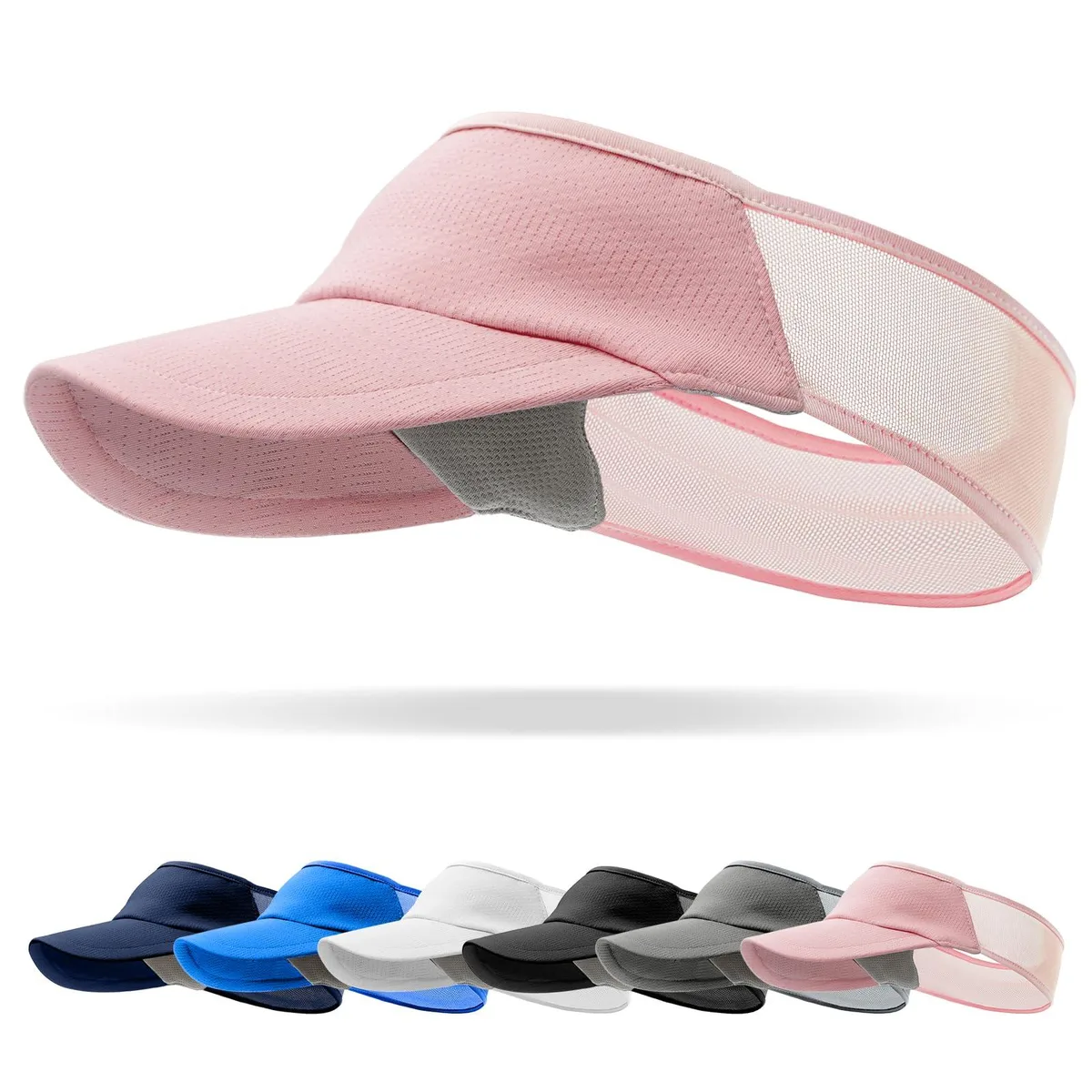 Sport Sun-Visor Hat Unisex Black 2.95" Brim 39g — product photo