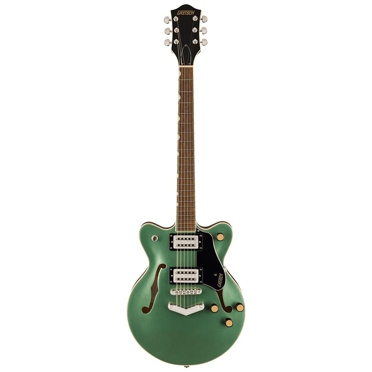 Gretsch Gretsch G2655 Streamliner Center Block Jr. Double-Cut V-Stoptail Electric Guitar Steel Olive — product photo
