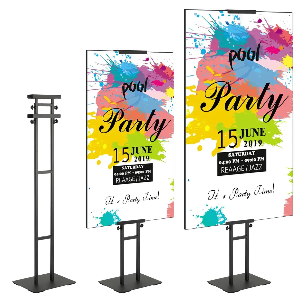 VEVOR VEVOR Poster Stand Double-Sided 75" Aluminum Black — product photo