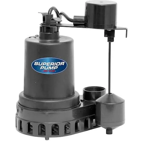 Thermoplastic submersible sump pump model 92372 with side discharge and 10 foot cord