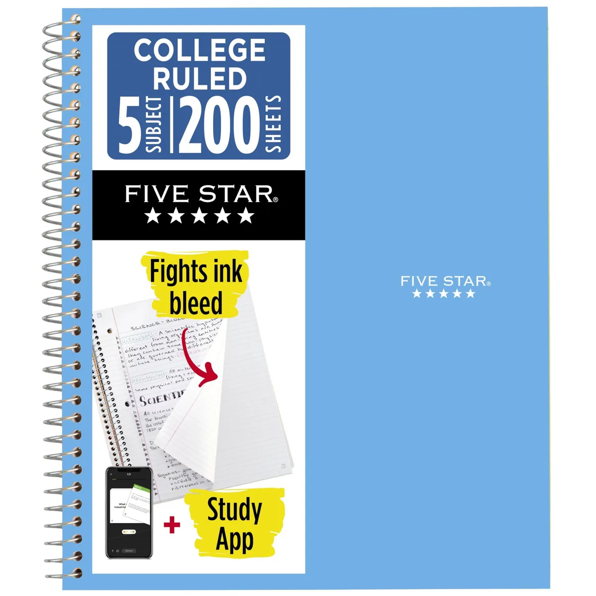  Five Star 73635 easel pad 8.5 x 11 inch 200 sheets blue — product photo
