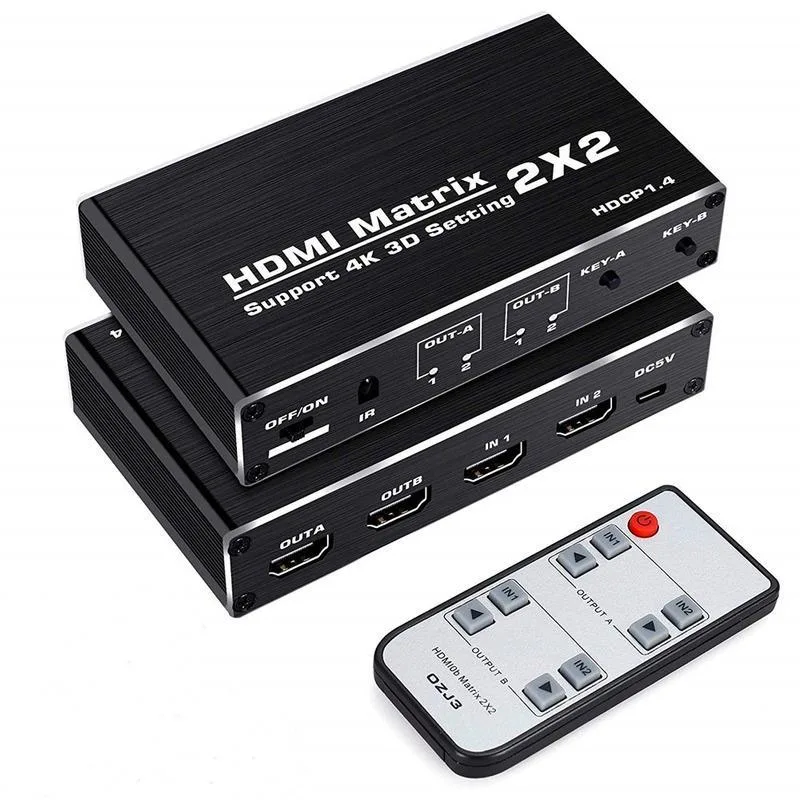 WRIARICH WRIARICH OZJ3 4K@60Hz HDMI Matrix 2×2 Switcher — product photo