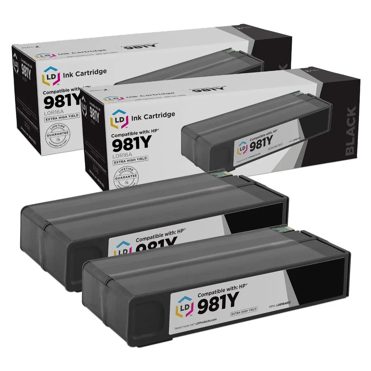 LD Products LD Products HP 981Y L0R16A Extra High Yield Black Ink Cartridge 2-Pack — product photo