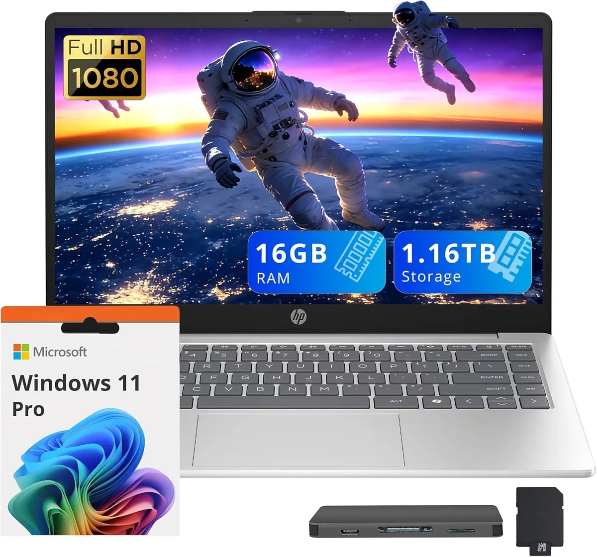 HP HP 14" FHD Business Laptop i5-1334U 16GB DDR4 1.16TB Win 11 Pro Silver — product photo
