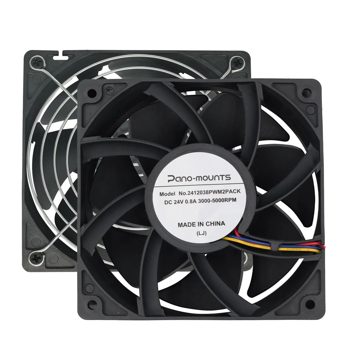 PANO-MOUNTS PANO-MOUNTS 2412038PWM2PACK 24V 120mm 38mm 2-Pack PWM Case Fan — product photo