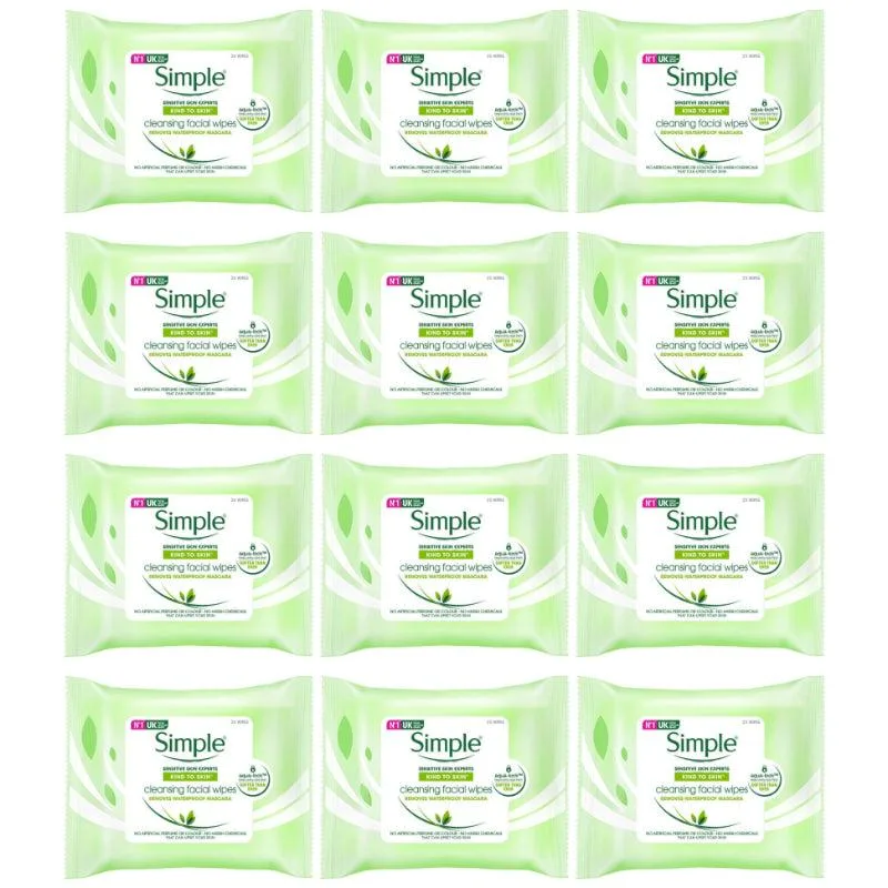 Real Simple Real Simple SIMPL-SKI-12PK skin care 12-pack 25 wipes — product photo