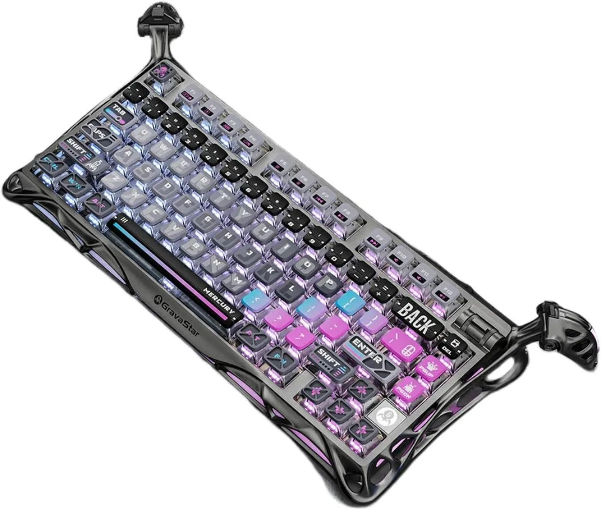BFKK BFKK K1 PRO Interstellar 75% Gaming Keyboard Silver — product photo