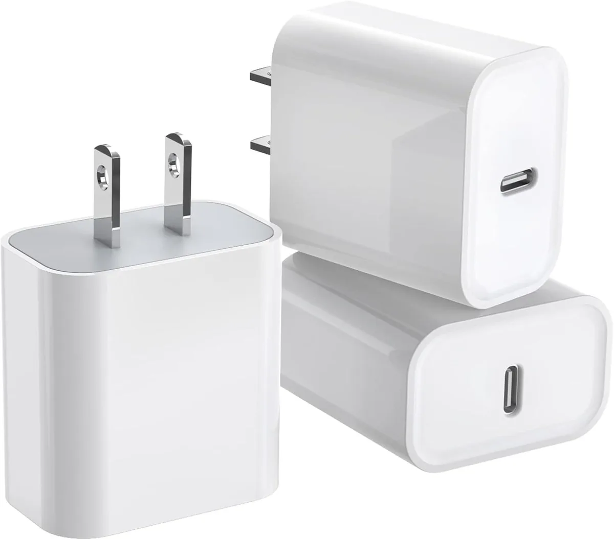 PISKEKAT PISKEKAT 3-Pack 20W PD 3.0 USB-C Charger Kit — product photo