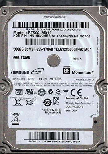SAMSUNG SAMSUNG ST500LM012 500GB 5400 RPM 2.5" SATA laptop hard drive — product photo