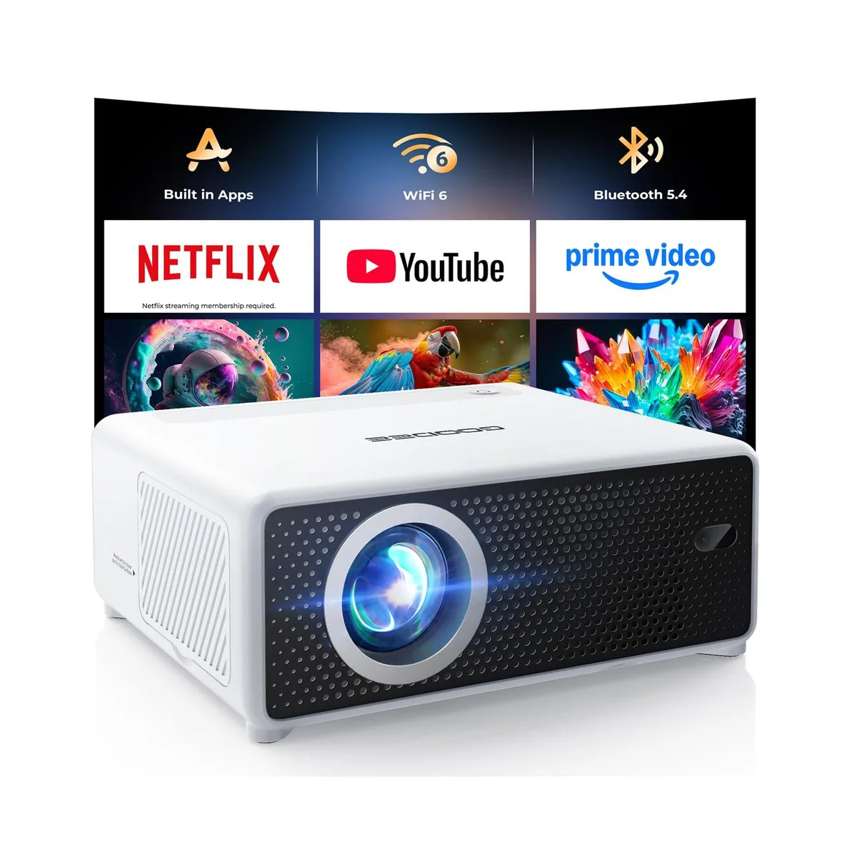  GOODEE AC201 Short Throw Business Projector 1080p 300 ANSI Lumens — product photo