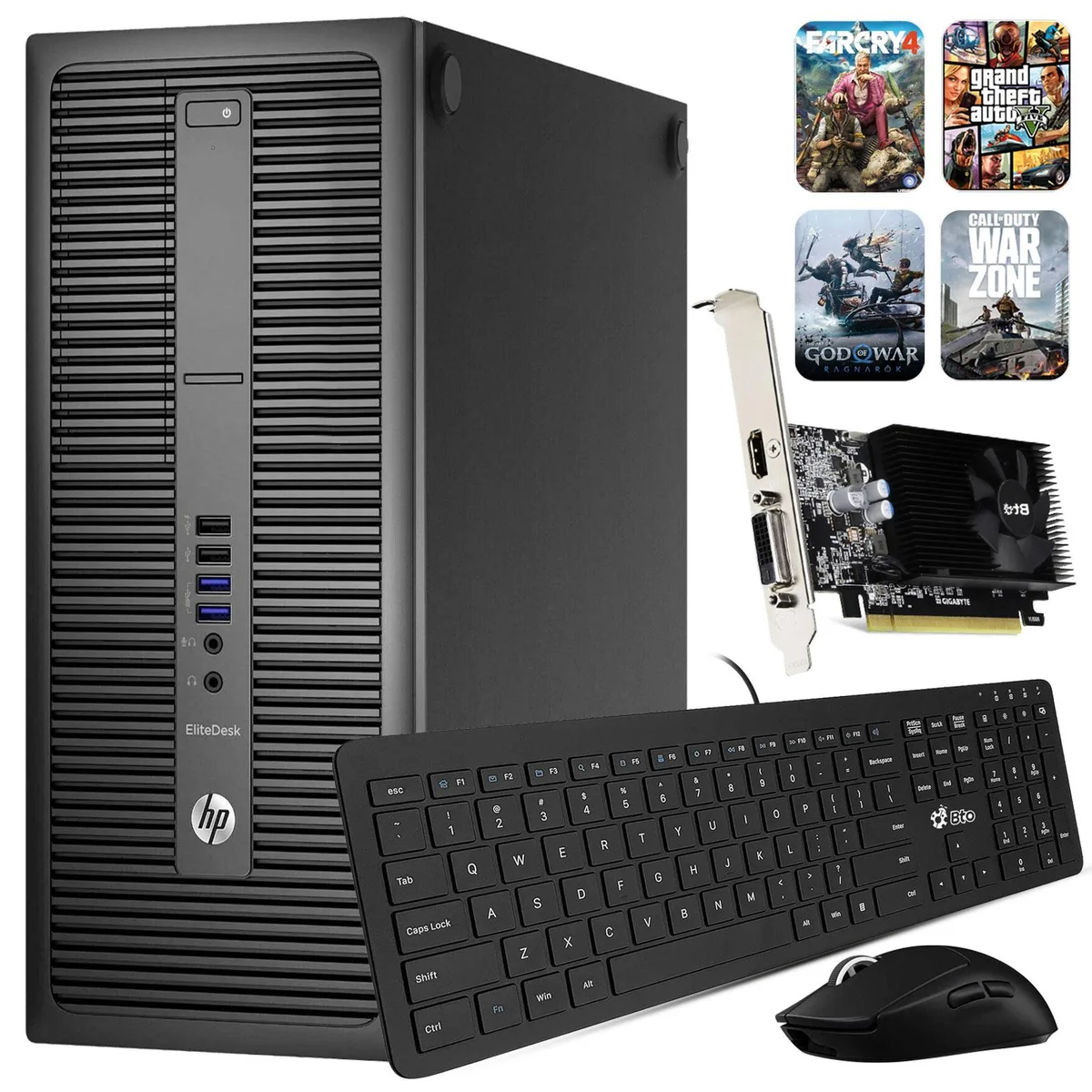 HP HP ProDesk Tower desktop PC i5-4570 16GB DDR3 512GB SSD GTX 1660 SUPER Windows 10 Pro — product photo