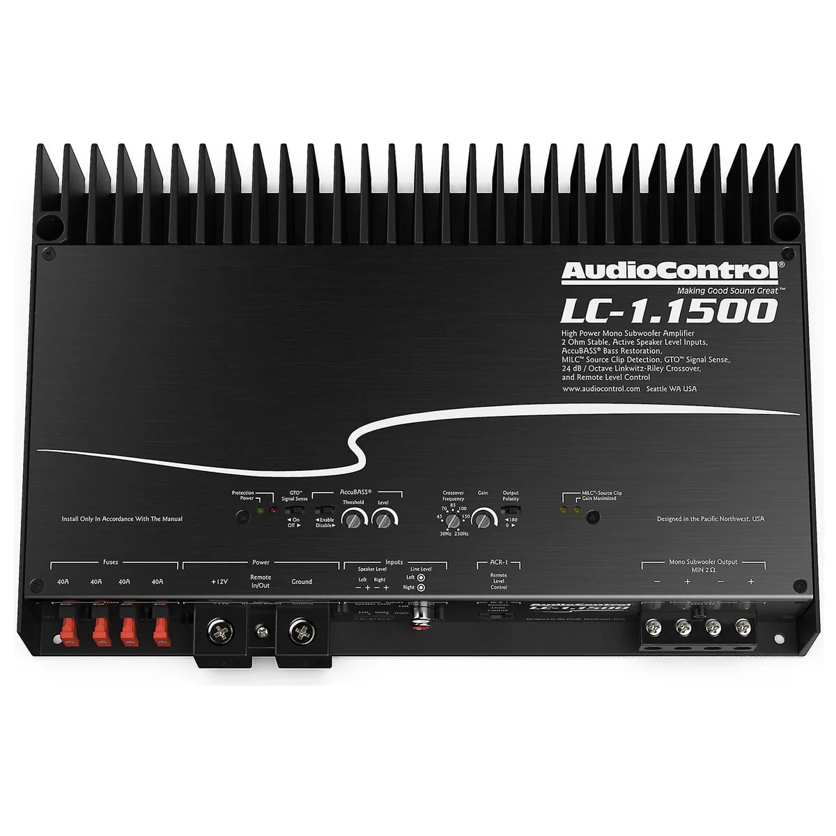 Audiocontrol Audiocontrol LC-1.1500 1500 W mono car amplifier — product photo