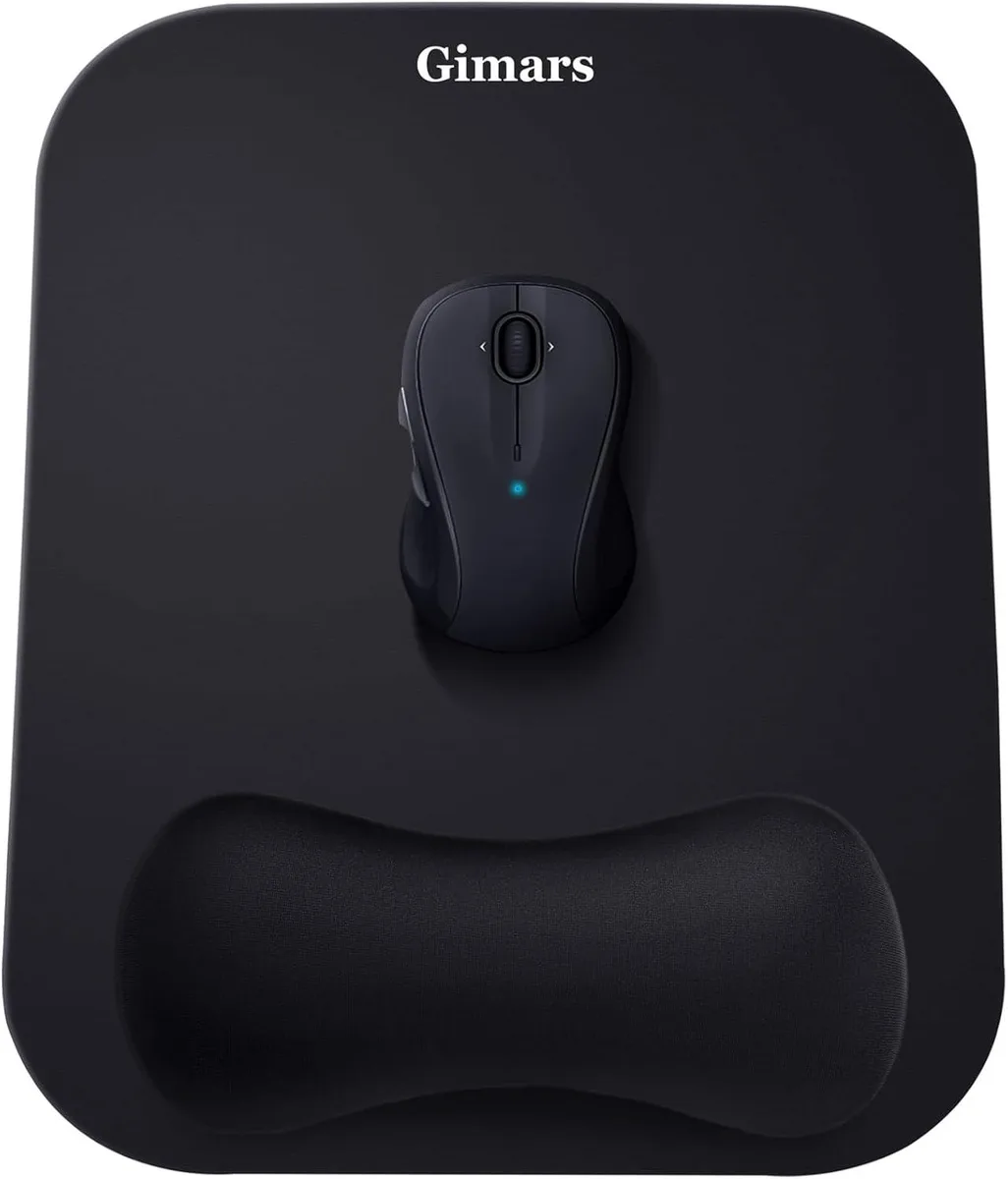 Emerson Emerson Large Smooth Superfine Fibre Memory Foam Ergonomic Mouse Pad Wrist Rest 11 x 8.26 inch — product photo