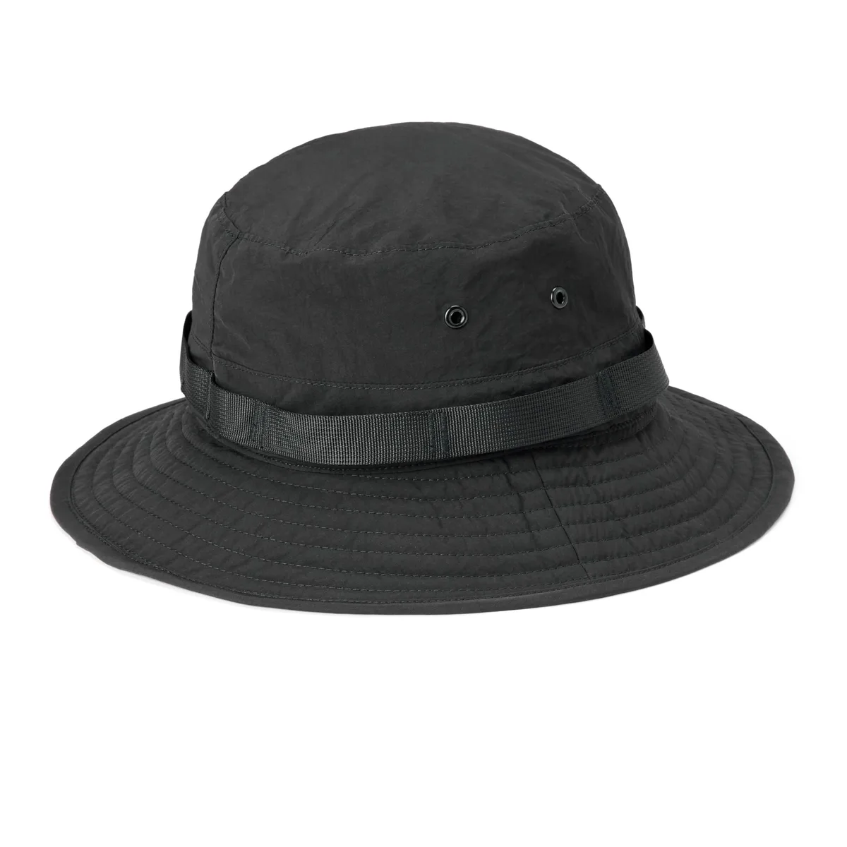 AEMN67332F25 Washed Nylon Bucket Hat Black Small-Medium — product photo