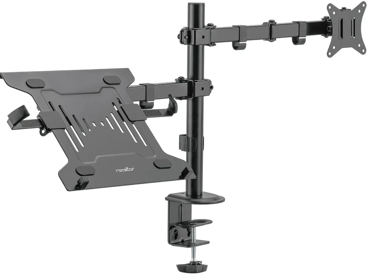 Rocstor Rocstor Y10N027B1 ErgoReach EP16 Monitor Arm with VESA Laptop Tray 32 — product photo
