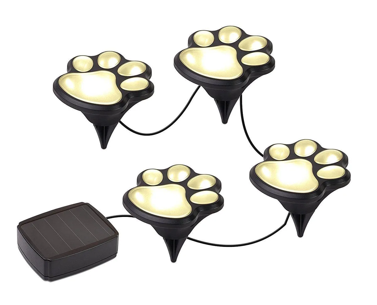 Ideaworks Ideaworks 76746 Solar Paw Print Landscape Lighting 4 Pack — product photo