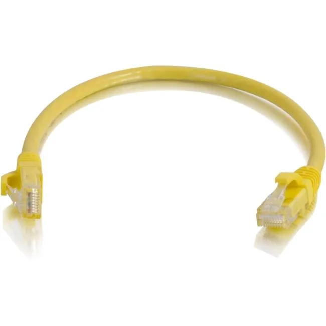 Cables To Go Cables To Go 00956 Cat 5E snagless unshielded network ethernet cable yellow 6 in — product photo