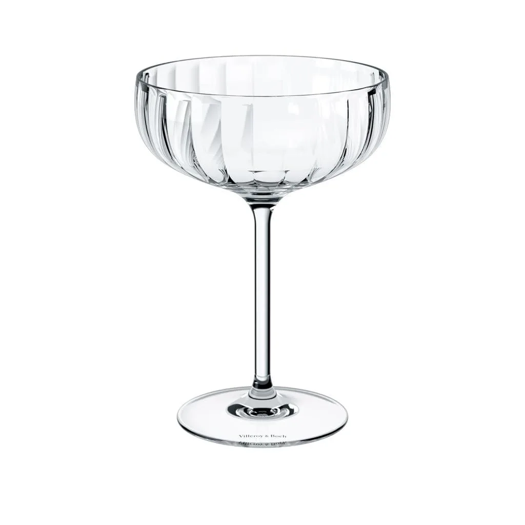  Villeroy &amp; Boch Rose Garden Champagne Coupes 4pk 120ml Clear Crystal Dishwasher Safe — product photo