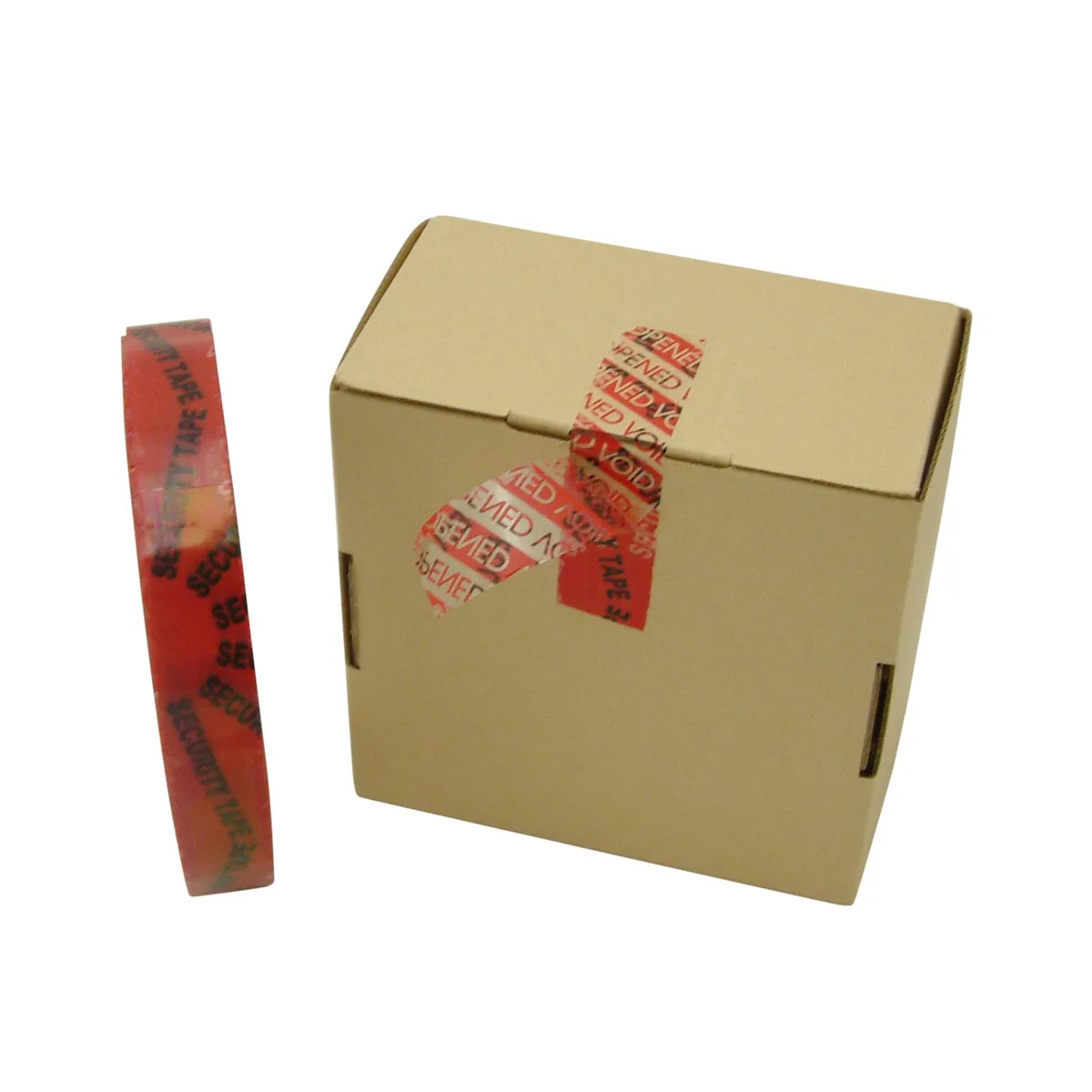 J.V. Converting Company, Inc. J.V. Converting Company, Inc. Tamper Evident Carton Sealing Tape Red 55 yds — product photo
