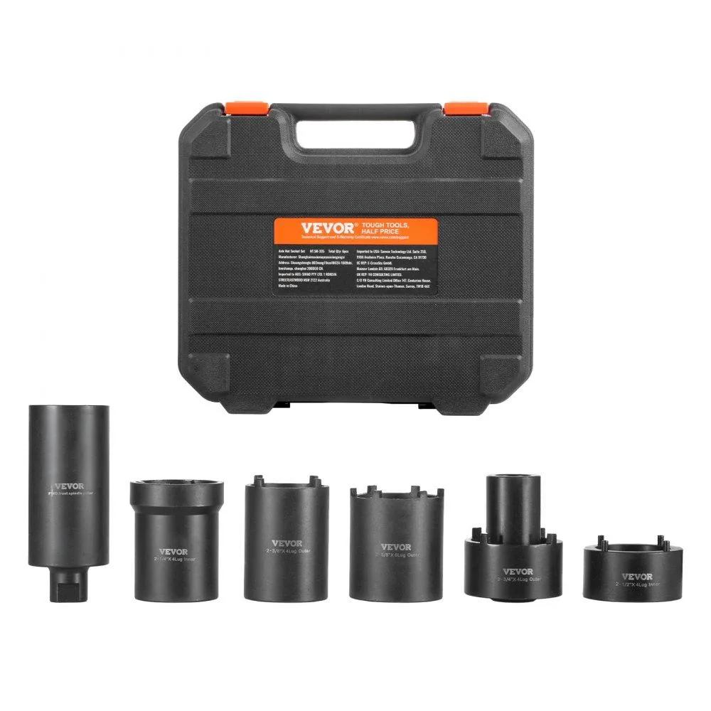 VEVOR VEVOR Spindle Nut Socket Tool Kit 6 Piece 1/2 Inch Drive with Storage Case — product photo