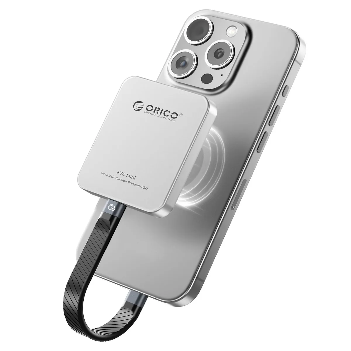 Orico Orico K20Mini 1TB portable SSD Silver 2000MB/s — product photo