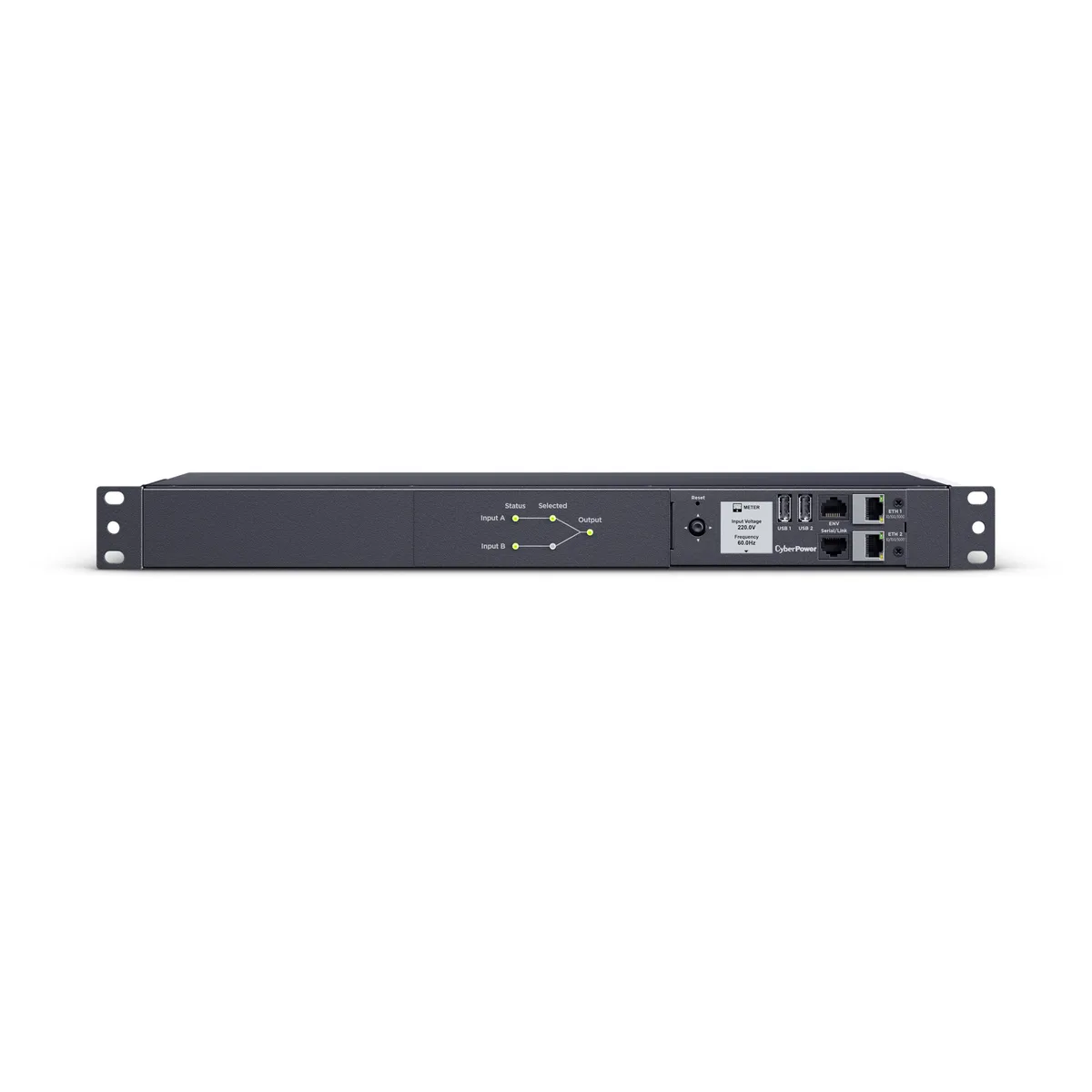 CyberPower CyberPower PDU44004G PDU 12 Outlets 15A 200-240V 10ft 2xC14 1U Switched ATS SNMP LCD — product photo