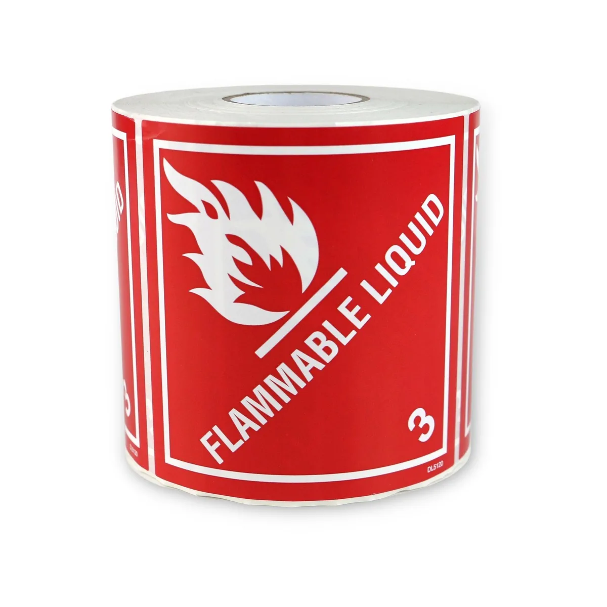 FindTape FindTape DOT Flammable Liquid Labels 4x4in 500 Roll DL5120 — product photo