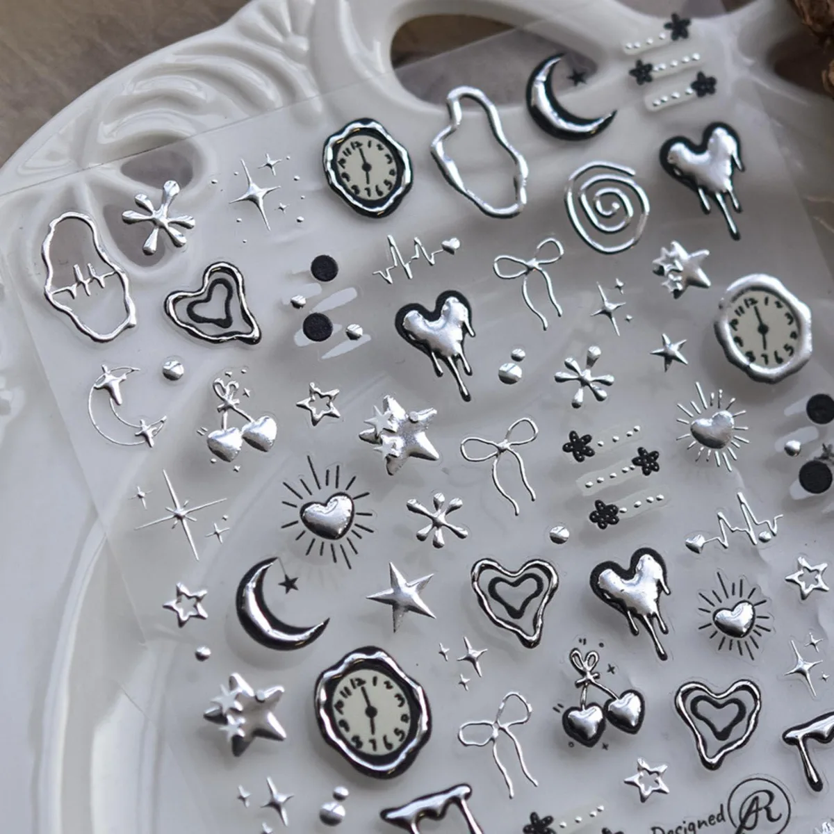  Avery Multi-Color 5D Embossed Nail Stickers 2 Sheets 4x3x.1 in — product photo