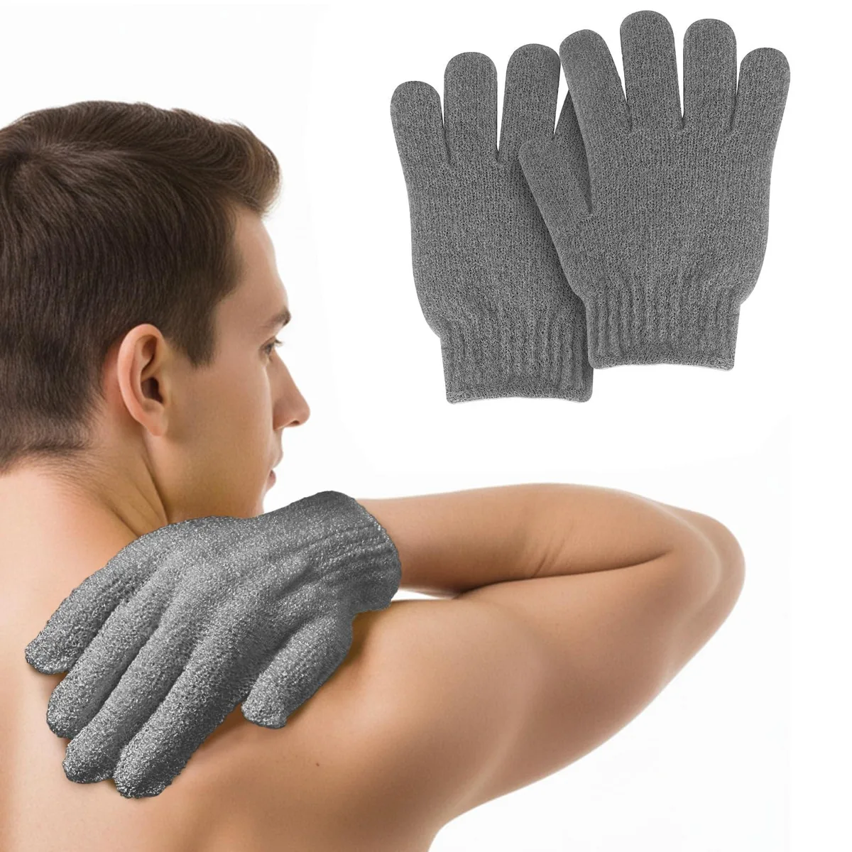  MOLOPPO Exfoliating Glove Grey 1 Count — product photo