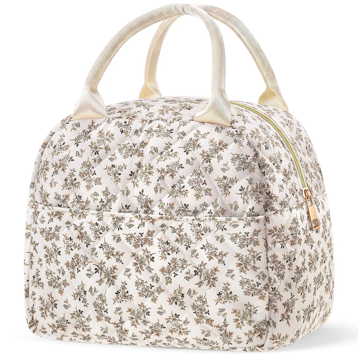 No Sew No Sew DAY-Cunno-4662 Insulated Quilted Fabric Lunch Bag Blue — product photo