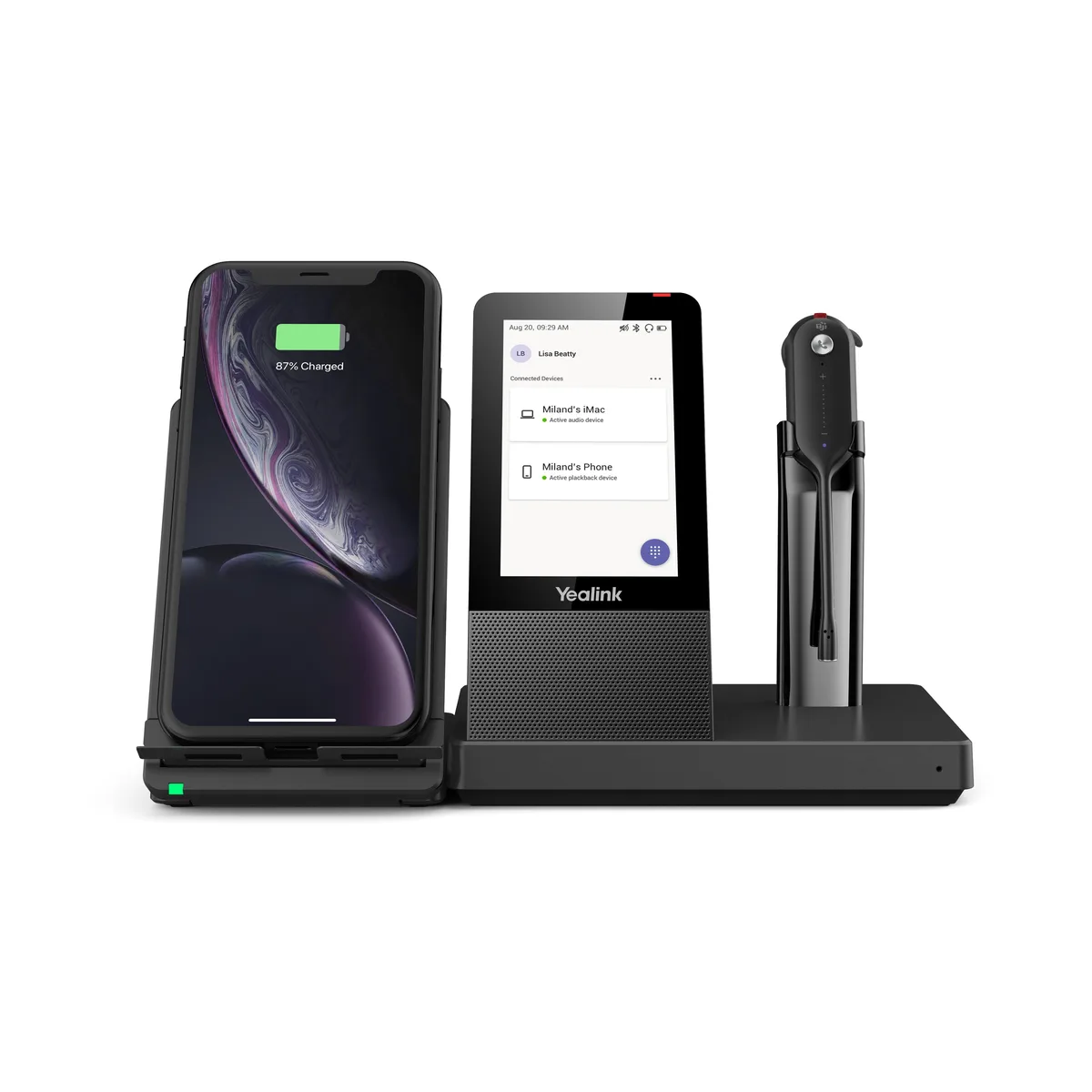 Yealink Network Technology Co., Ltd Yealink Network Technology Co., Ltd WH67-TEAMS Wireless DECT VoIP Headset Black 4.0 inch 480 x 800 — product photo