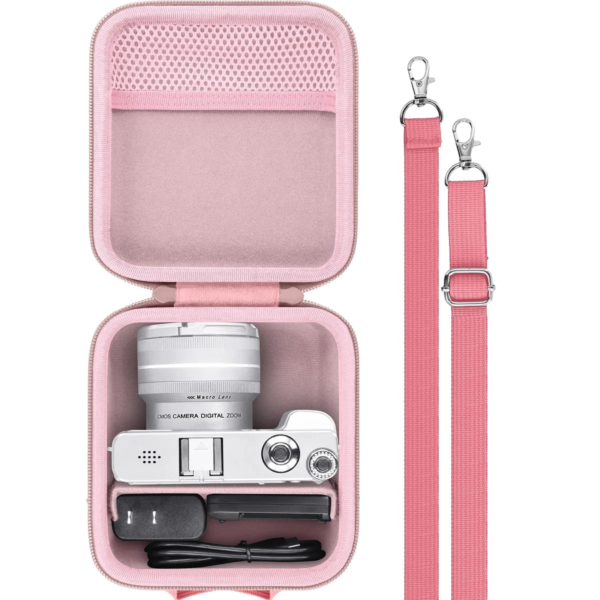  Baval Camera Case for YIGLLO/Zostuic/Duluvulu/VJIANGER/Gavonde 4K Digital Camera, Pink — product photo